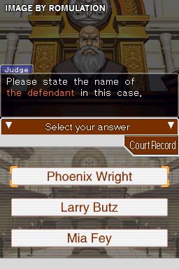 Phoenix Wright - Ace Attorney for NDS screenshot