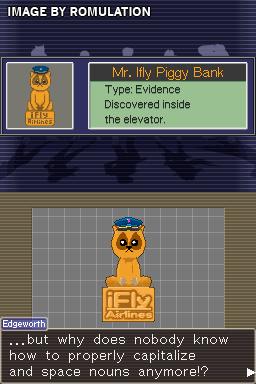 Ace Attorney Investigations - Miles Edgeworth for NDS screenshot