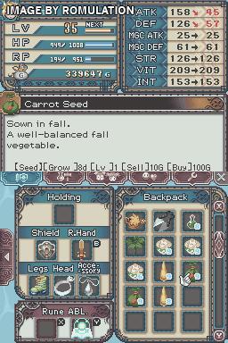 Rune Factory 3 - A Fantasy Harvest Moon for NDS screenshot