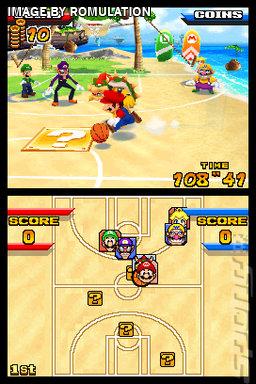Mario Slam Basketball for NDS screenshot